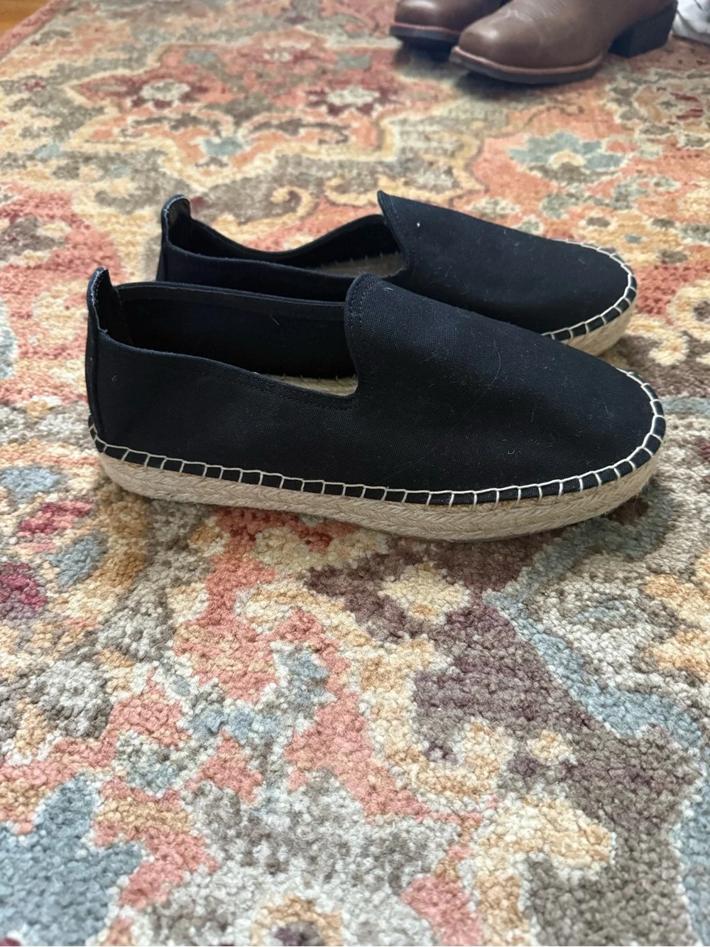 American Eagle Outfitters AE77 Premium Black Canvas Espadrilles